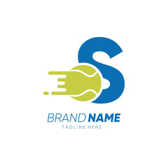 Letter S Initial Tennis Ball Logo Design Vector Icon Graphic Emblem Illustration