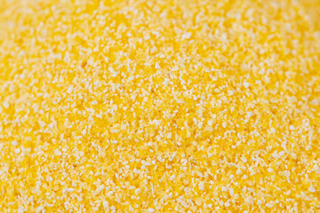 yellow corn grain flour for cooking polenta porridge