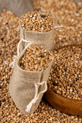 natural ecological grown buckwheat, close up