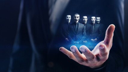 Shady business or financial crimes concept. Illegal business, and illegal financial transactions