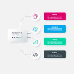 Obraz premium Infographic template business concept with diagram. 