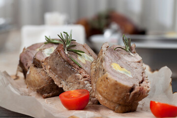 meatloaf with the addition of eggs and spices