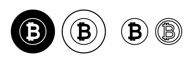 Bitcoin icon vector. payment symbol. Cryptocurrency logo.