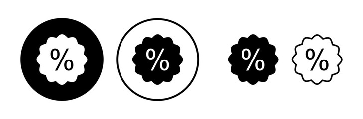 Discount icon vector. shopping tags. percentage icon