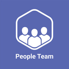 people team like together logo. concept of interaction between businessmen for successful business or loyalty collective meeting. flat style trend modern hr logotype graphic simple design element