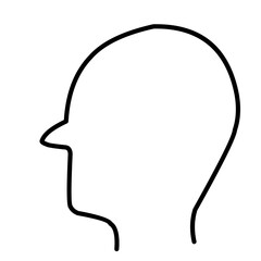 Head Line Icon Vector 