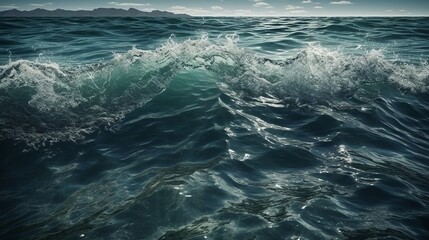Naklejka na ściany i meble especially point by point photo ocean water. Creative resource, AI Generated