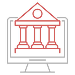 Online university vector icon
