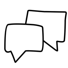 Chat Message Line Icon 
