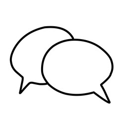 Fototapeta premium Chat Message Line Icon 