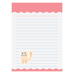 Paper Note Aesthetic Sticker Cute Abstract Cat Emoticon