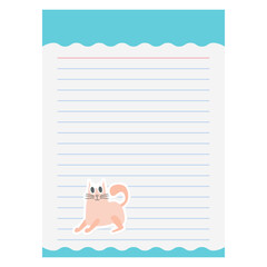 Paper Note Aesthetic Sticker Cute Abstract Cat Emoticon