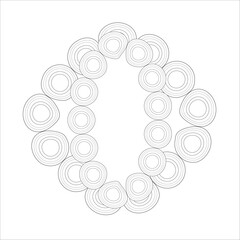 Printable Decorative Doodle flowers in black and white for coloringbook, cover or background. Hand drawn sketch for adult anti stress coloring page vector.