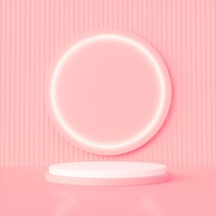 3D Rendering stand podium for mockup product display