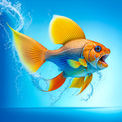 Fototapeta premium flying fish, generative AI