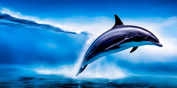 jumping dolphin, generative AI