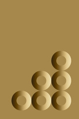 Ringmuster mit goldenem Gradient