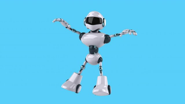 Fun 3D robot dancing (with alpha channel)