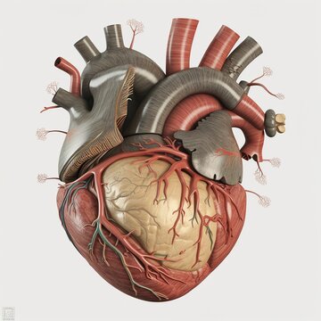 human heart anatomy model isolated. generative a