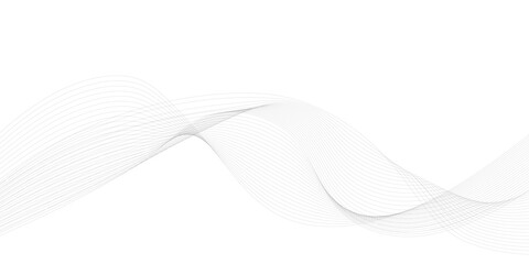 Tech grey abstract wave digital element for design. Curved wavy line design element 