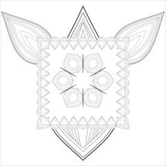 Printable Doodle flowers in monochrome for coloring page, cover, wedding invitation, greeting card, wall art isolated on white background. Hand drawn sketch for adult anti stress coloring page.