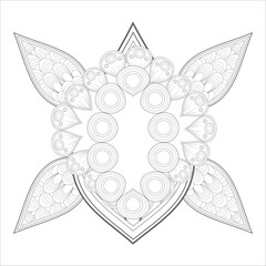 Printable Doodle flowers in monochrome for coloring page, cover, wedding invitation, greeting card, wall art isolated on white background. Hand drawn sketch for adult anti stress coloring page.