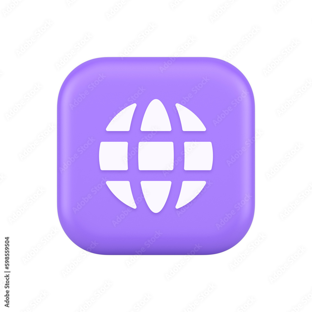 Poster internet connection global web communication button planet globalization technology 3d icon