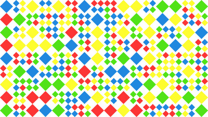 Colourfu geometric mosaic seamless pattern illustration with creative abstract shapes. Modern style background print. Trendy bright symbols and minimalist shape texture, geometry collage. Vector