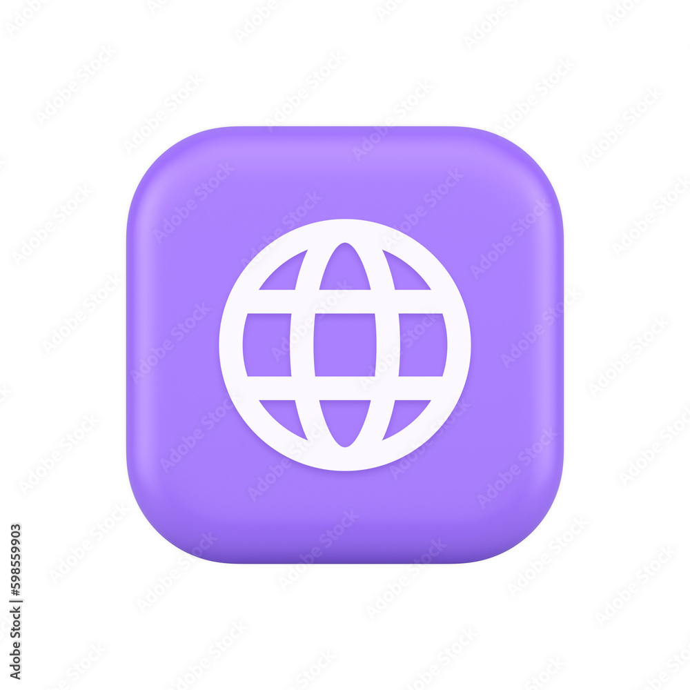 Poster global internet connection gps planet button network web business communication 3d icon