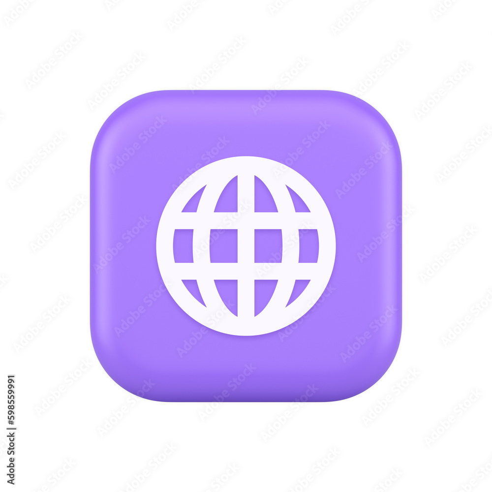 Poster internet connection global browsing information button cyberspace data search 3d icon