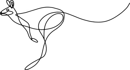 hand drawn illustration of a Kangaroo 