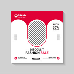 Fashion sale web banner design template 