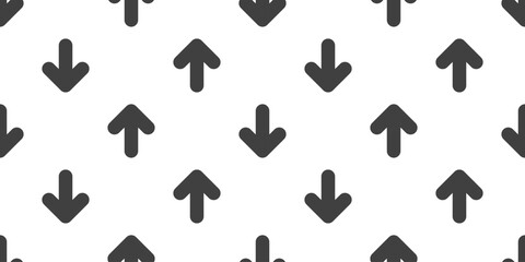 Lots of Big Black Arrow Symbols - Seamless Pattern of Various Orientation on Wide Scale Light Grey Background - Design Template in Editable Vector Format