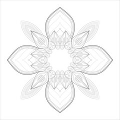 Coloring Books for adult. Hand drawn flowers in zentangle style for t-shirt design or tattoo and coloring book