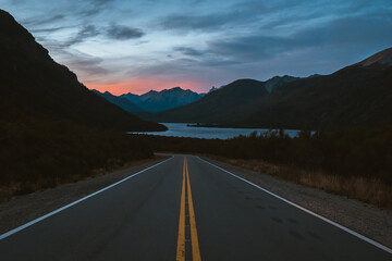 Sunset in Bariloche, Argentina in patagonia
