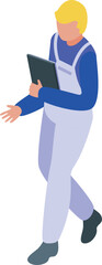 Person worker icon isometric vector. Man service. Tool job