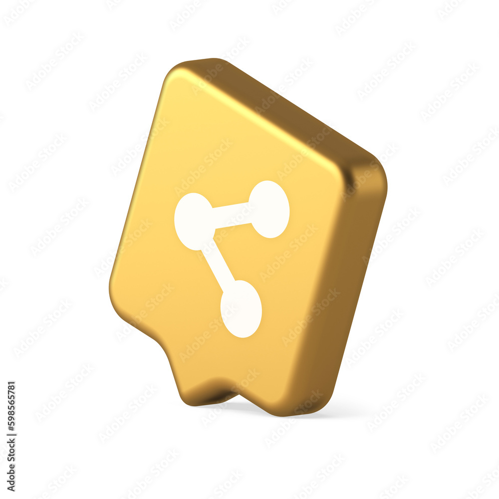 Poster decentralize compound connection encrypted network button cyberspace management 3d speech bubble ico