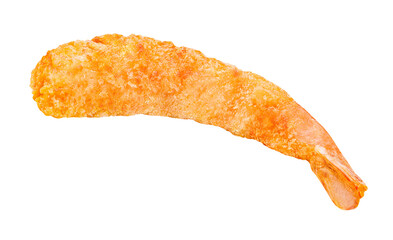 Shrimp cooked in batter, isolated on transparent background