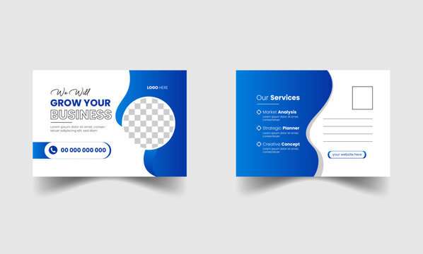 Creative corporate business Modern postcard EDDM design template