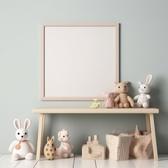 Aesthetic baby room decor in beautiful neutral shades, generative ai