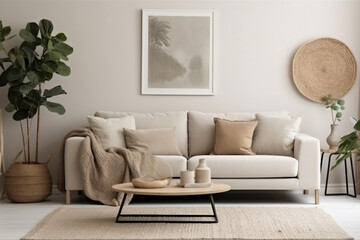 Fototapeta na wymiar Modern stylish living room interior