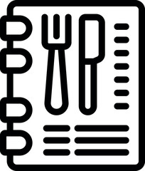 Food menu pet icon outline vector. Restaurant lunch. Cafe meal