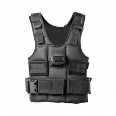  Adjustable weighted vest for fitness workouts isolated on a white background, generative ai