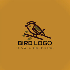 Creative line bird logo design for your company