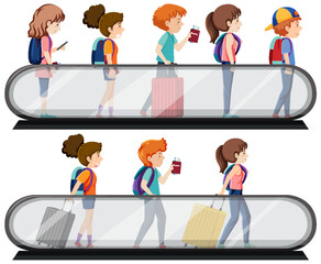 Playful Characters and Tourism Elements Vector Collection