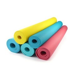  Anti - slip exercise mat for yoga and Pilates isolated on a white background, generative ai