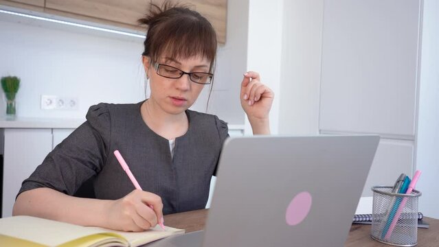 The psychologist consulting clients making distance online video conference call Generative AI