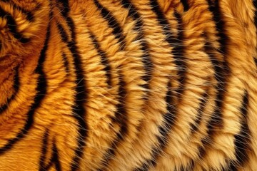 detailed close-up of a tigers fur pattern and texture. Generative AI Generative AI