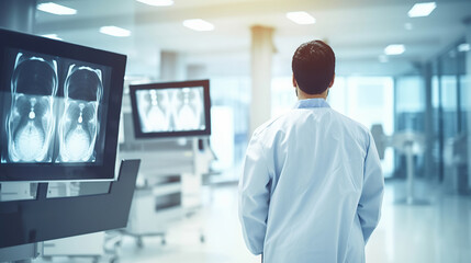 Doctor in modern clinic, generative ai