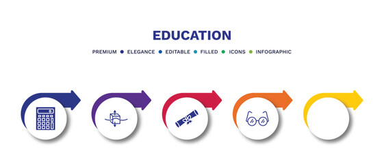 set of education filled icons. education filled icons with infographic template.flat icons such as school calculator, archimedes principle, 1642647123515100-79.eps,,,,